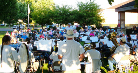 Contributed photo
The Gateway Concert Band played at Enumclaw’s Rotary Park last August for their “Summer Sojourn” concert.