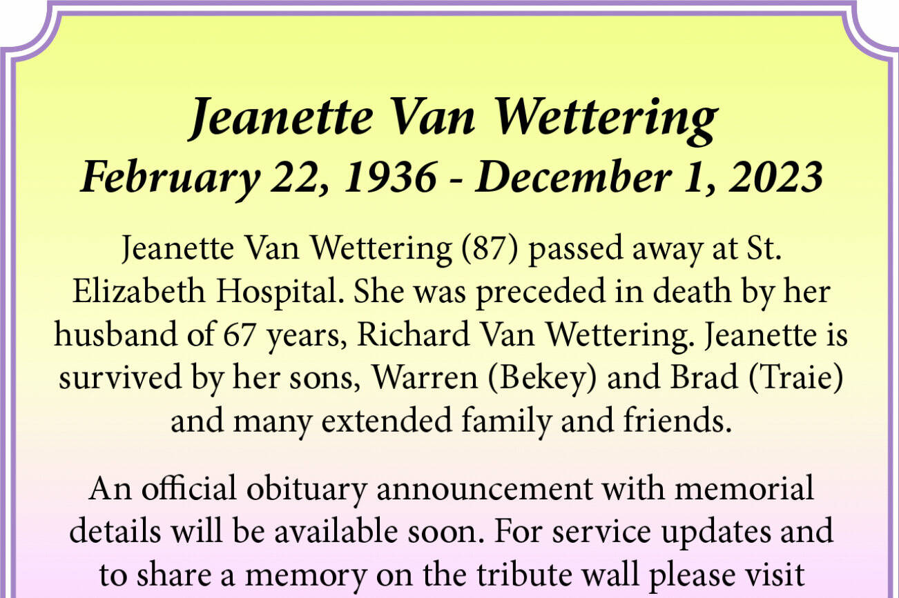 Jeanette Van Wettering
