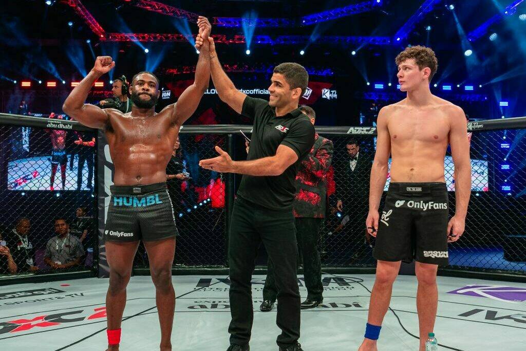 Former UFC bantamweight champion Aljamain Sterling took on, and won, against local Chase Hooper in a jiu jitsu match last Friday. Photo courtesy FloGrappling