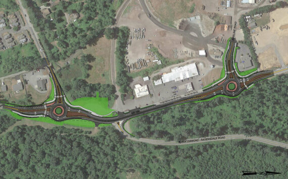 Two roundabouts are being built in Black Diamond, but that comes with lane reductions, including the one on SR 169 happening now through March. Image courtesy the city of Black Diamond