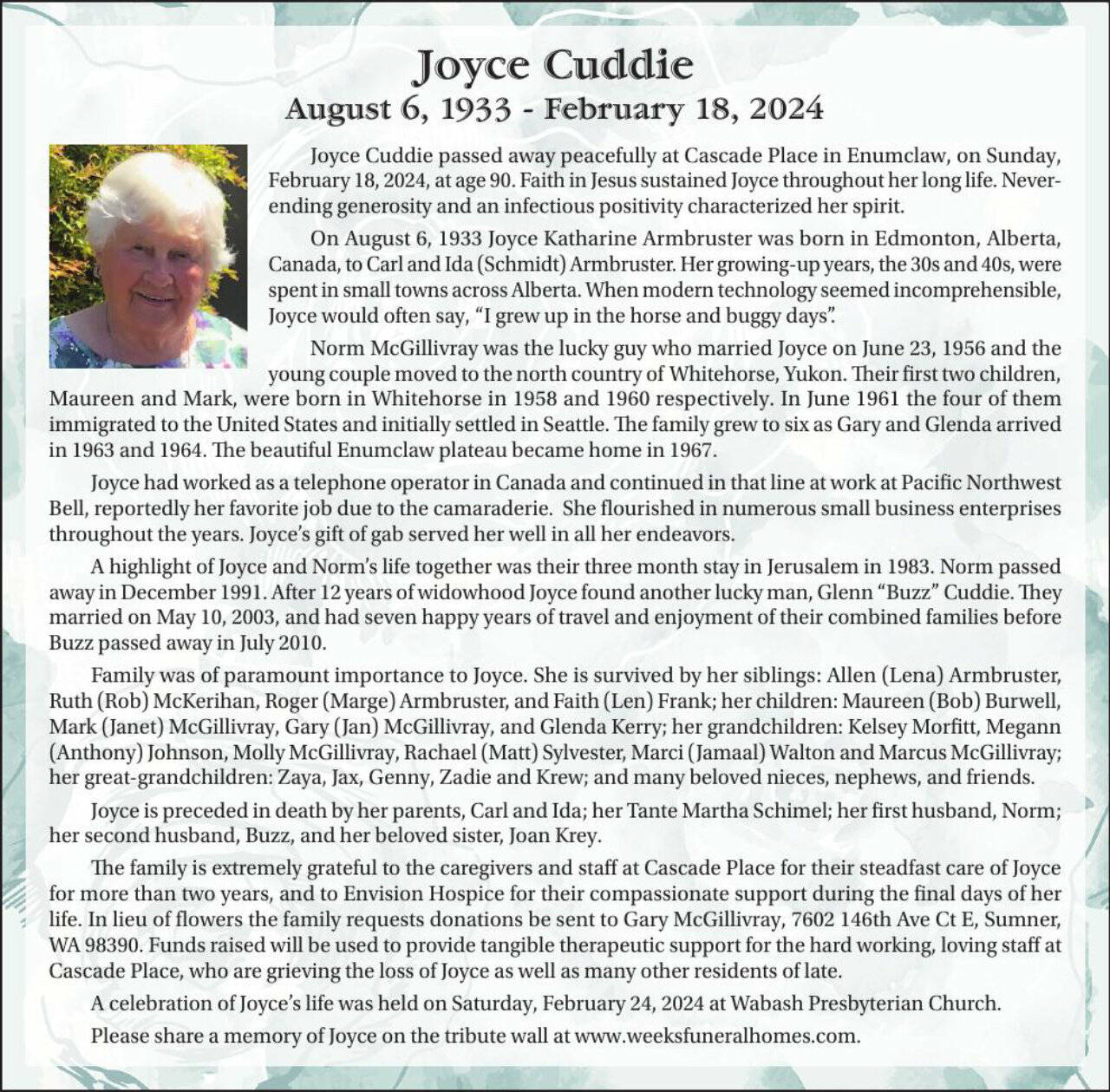 Joyce Cuddie