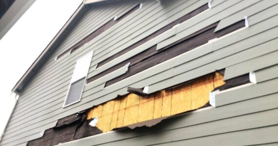 Damage to a Suntop Farm home after a 2021 snow and windstorm. Some owners of these homes recently proved in arbitration that their homes were not properly constructed and LGI breached their contract. Submitted photo