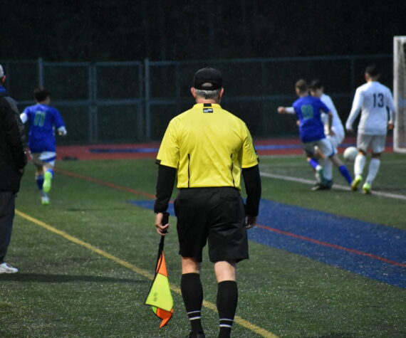 <p>Photo of an assistant referee. Ben Ray / Sound Publishing</p>