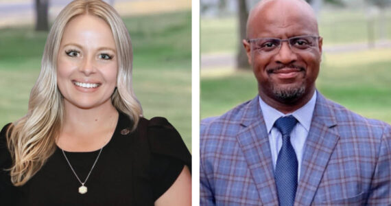 Director of Communications Jessica McCartney and Superintendent Dr. Shaun Carey