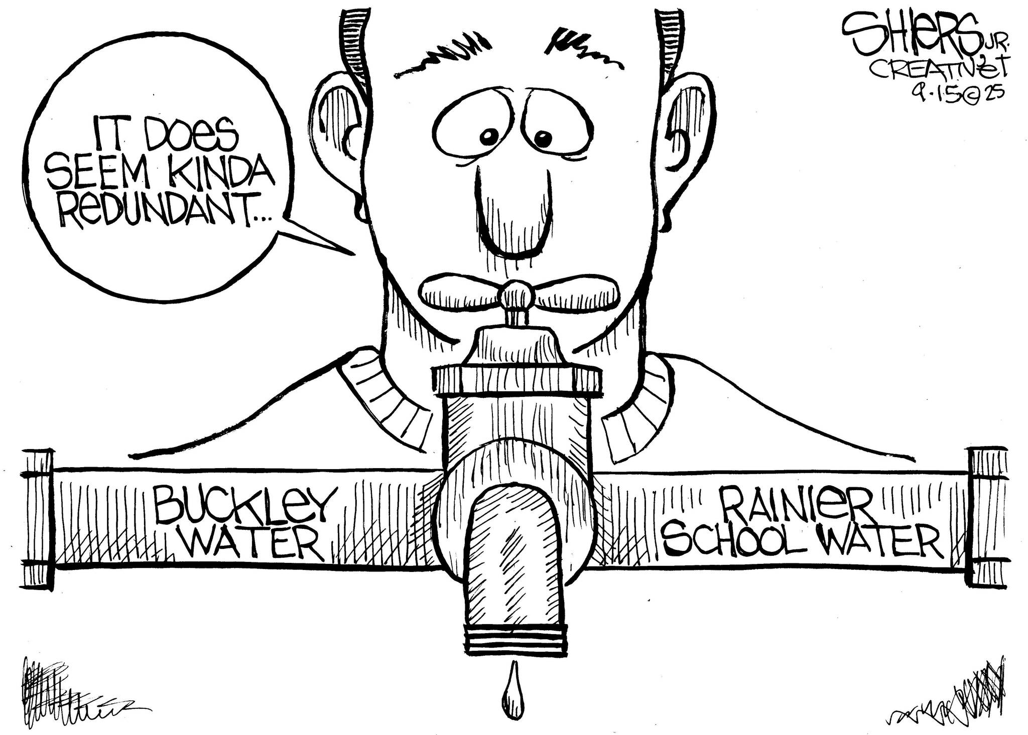 Frank Shiers, Jr. is a longtime King County resident and has drawn political cartoons for over forty years. He creates at least four cartoons a week, which are published in a dozen newspapers.