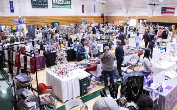 Last year's Hungry Housewives' craft show completely filled the Glacier Middle School gym, with some vendors spilling outside. Photo by Ray Miller-Still
