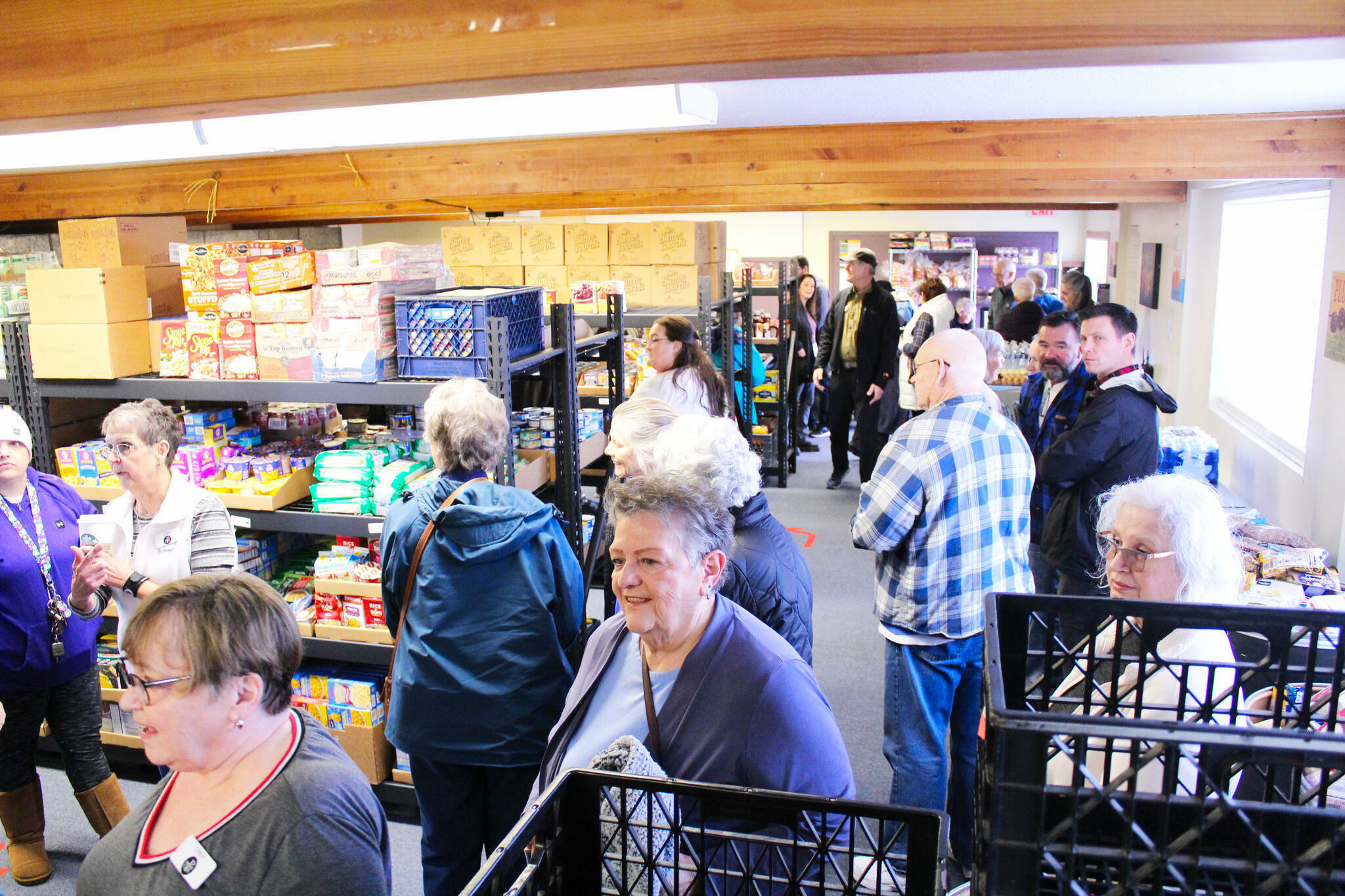 Plateau Outreach Ministry’s food bank, open Mondays through Wednesdays at limited hours, has been hit by government funding cuts while also seeing an increase in customers. Photo by Ray Miller-Still