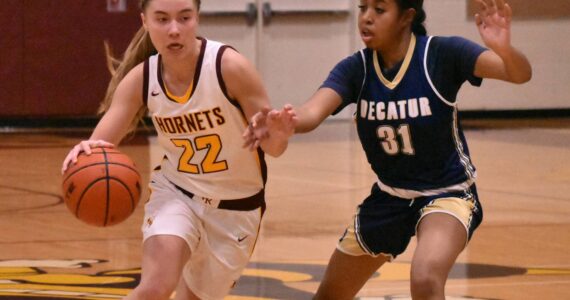 File photos by Kevin Hanson
Maggee Schmitz (#22), last season’s NPSL 3A Player of the Year, returns for a junior season.