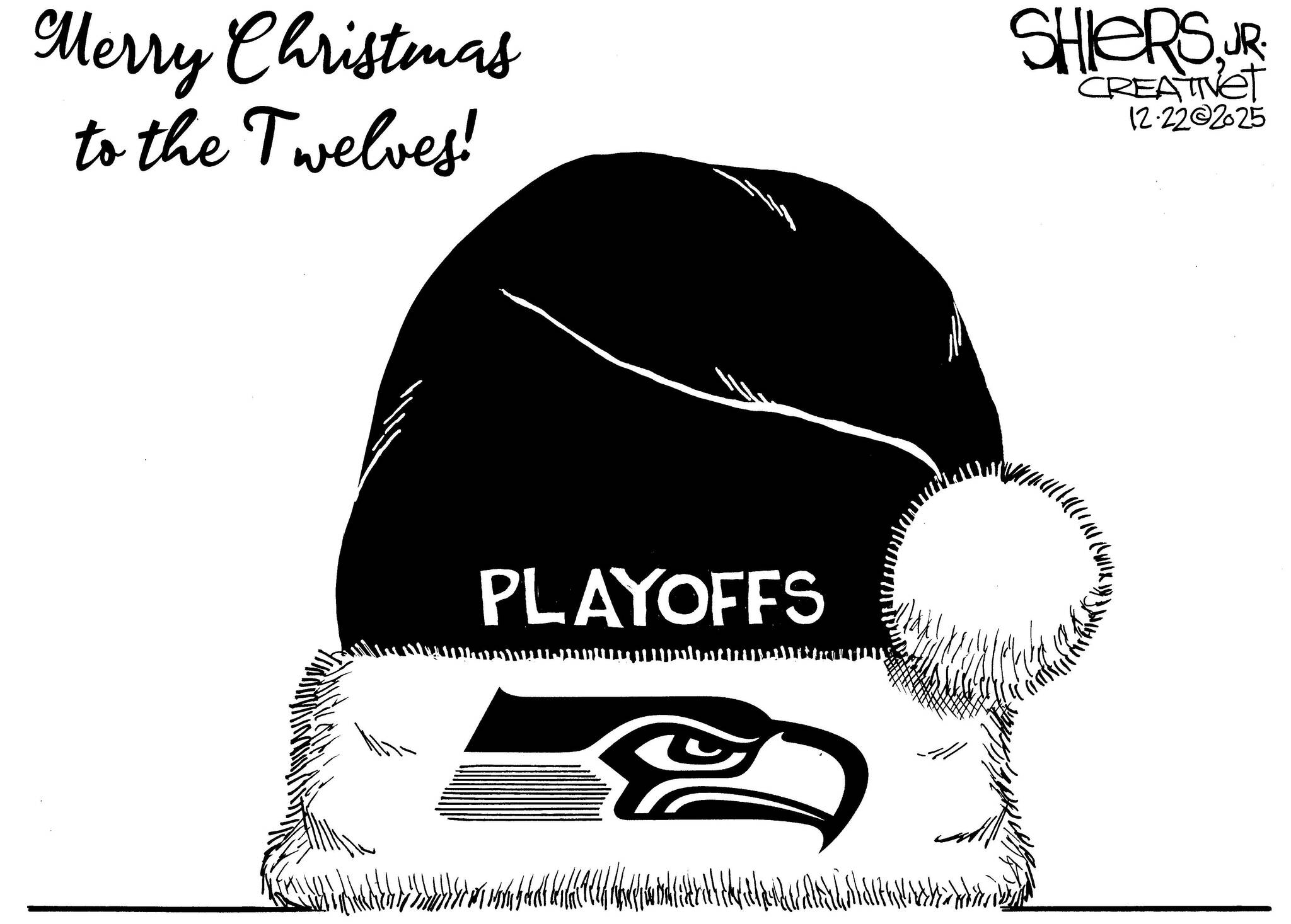 Frank Shiers, Jr. is a longtime King County resident and has drawn political cartoons for over forty years. He creates at least four cartoons a week, which are published in a dozen newspapers.