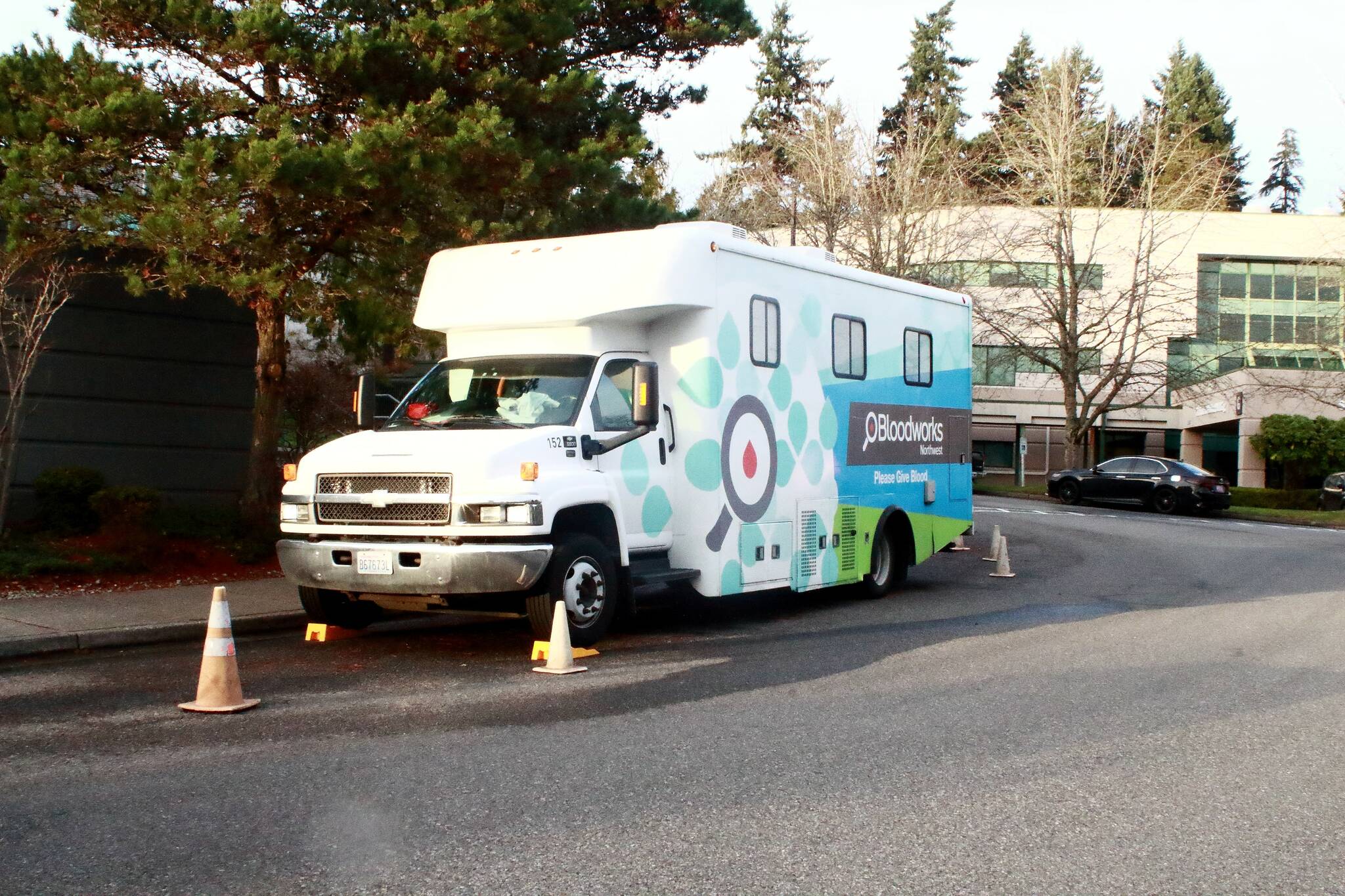 Bloodworks does mobile donation drives to help community members donate more conveniently, like this event at St. Francis Hospital in Federal Way on Dec. 18. Photo by Keelin Everly-Lang / Sound Publishing