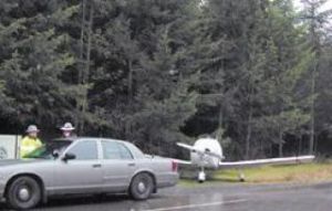 Weather forces small plane to land on local roadway