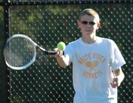 Chris Thompson scored a win during White River tennis play.