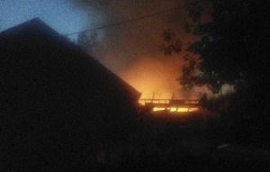 Fire on Harding Street in Enumclaw.