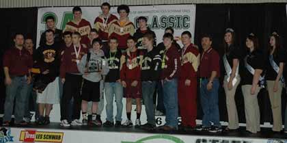 The Enumclaw High wrestling squad captured the state's second-place trophy.