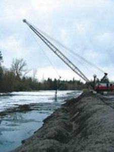Puget Sound Energy dredged the ice and snow from the flume after the New Year's storm. Photo by Dennis Box.