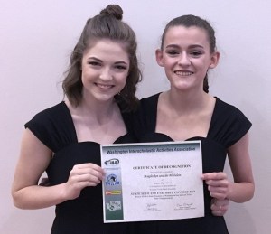 Elly Mark and Janelle Purser after their performances of the weekend of April 30.