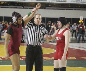 DANIELLE CORMIER Danielle Cormier wins her semifinal match at the Tacoma Dome.