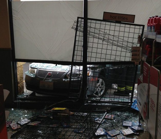 Damage from the crash that occurred Thursday morning.