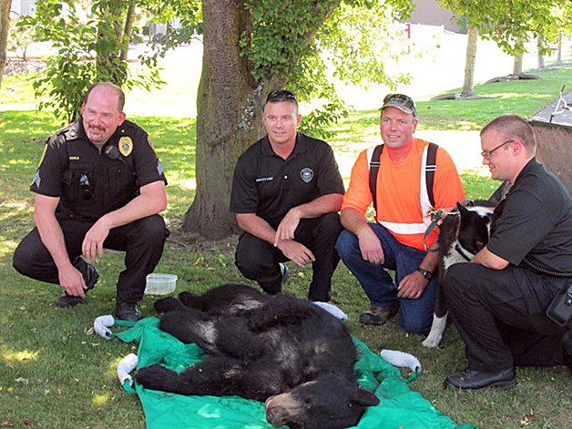 The Sumner Police Department pose with Coulter