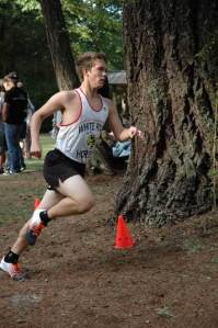 White River's Zach Schneider rounds a corner at Nolte State Park Sept. 8.