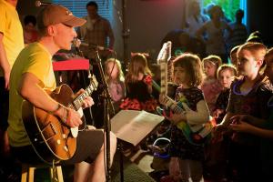As kids music performer Caspar Babypants he brings high-quality