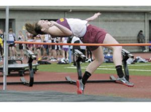 Carley McCutchen was a fifth-place high jumper in Saturday’s competition and also a top finisher during the Hornets’ meet with Bonney Lake March 25.