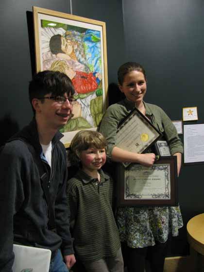 EHS student Kaleigh Mitchell earned three awards at the regional art show.