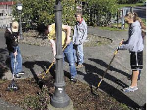It took quite an effort to haul this resting spot to the top of Mount Peak to create a spot for hikers to the popular exercise spot a respite.