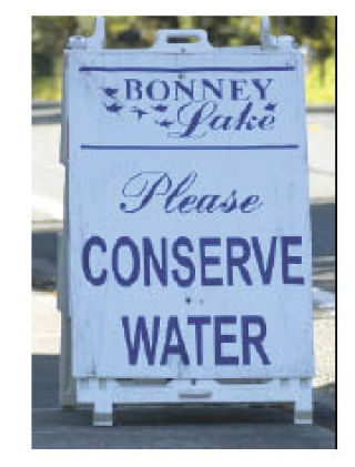 Signs were placed on streets and roads throughout Bonney Lake last week