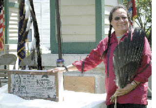 Plateau artist Bob Charlo was inducted into the city of Enumclaw’s Walk of Fame Saturday afternoon in Rotary’s Centennial Park. The event brought representatives from Northwest tribes and other dignitaries.