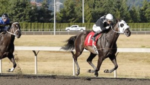 The Gang and I and jockey Eliska Kubinova pull away for a 2 ½-length victory Saturday in the Coca-Cola Purse for older fillies and mares.
