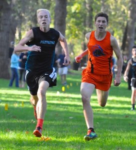 Brock Frame (left) nipped his opponent at the wire