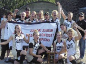The Chinook Little League All-Stars include manager Tara Crimmins