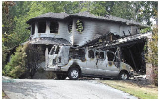 Fireworks caused a blaze that destroyed a Bonney Lake home Saturday.