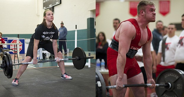 White River High’s Kristen England and Alex Pennington compete on the way to a second-place finish at the state meet.