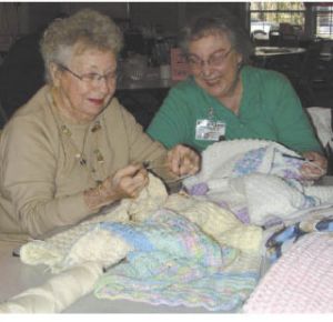 Knit-Pickers provide warmth through      homemade blankets
