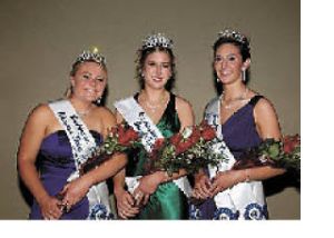 Dairy Ambassador Melissa Cook is flanked by alternates Shelby Hansen and Elizabeth Birklid.