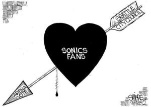 The Seattle City Council disappointed Sonics fans by turning down the proposed arena.