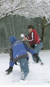 Thursday’s unexpected snow sent cars into ditches while some kids