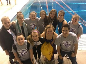 The Sumner swim and dive team: from left