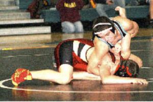 Joey Salgado has the advantage on the way to a 13-3 major decision for Bonney Lake Thursday.