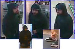 The suspect is described as a white male