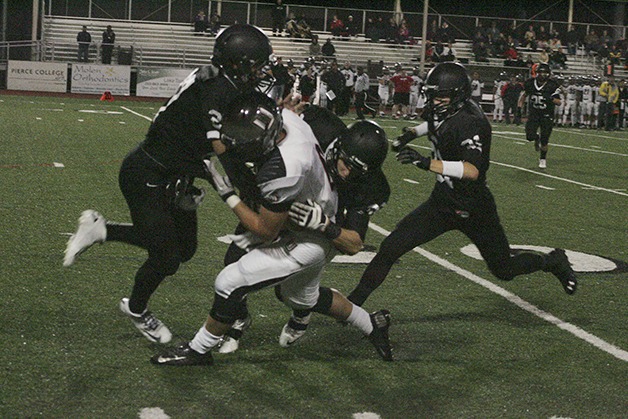 Bonney Lake Panther Travis Mayer on the left