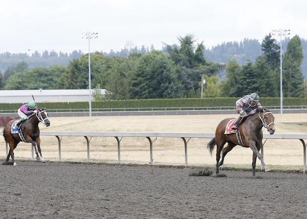 Princess Kennedy and jockey Gallyn Mitchell run away for an 8 3/4-length victory in the $50