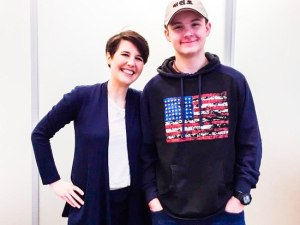 Tyler Stewart and doctor Emily Law of the Seattle Children's Pain Medicine program.