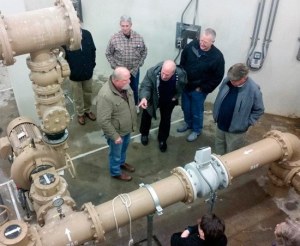 Mayor Enslow and Council tour Wastewater Treatment Facility with Facility Superintendent Greg Kongslie and Public Works Director Bill Pugh.
