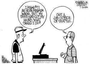 A just released University of Washington study found that Seattle minimum wage workers have had their hours cut since their pay went to $11 an hour. They also found that 2 to 3 percent of low wage workers sought jobs outside of the city as a reaction.