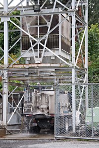 Fish are lured into a hopper