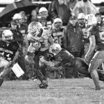 Sumner played a muddy game against Bellarmine on Oct. 14, taking the win 21-3. Photo by Vince Miller.
