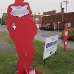 Stories about Domestic Violence can be seen all around Enumclaw during the month of October. Photo by Ray Still
